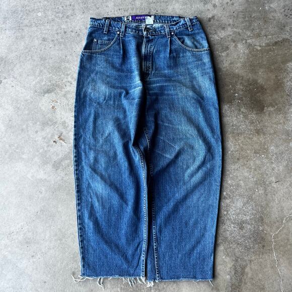 VINTAGE LEVIS SILVERTAB JEANS BAGGY PURPLE LABEL FITS  34X29 WIDE LEG DENIM Y2K - Picture 1 of 6